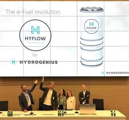 Photo of five people - the creators of the Hyflow solution
