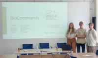 Photo of students from the Student Research Group of Bioeconomy during presentation 