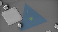 Two-dimensional semiconductor - tungsten disulfide (colored triangles) on a silicon substrate