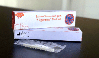 Photo of the rapid test for Lassa virus