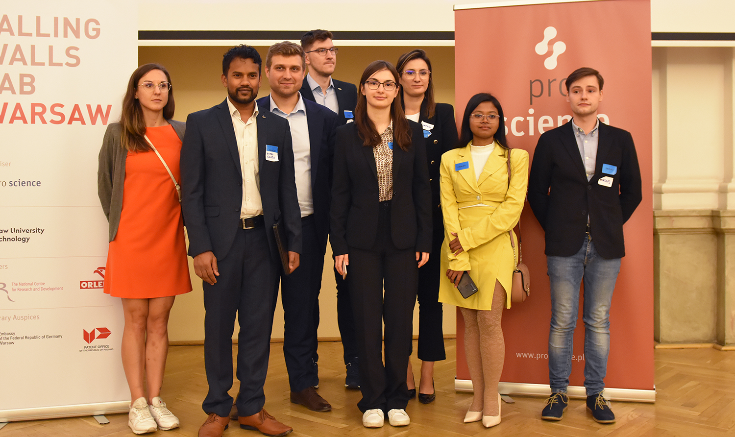 Photo of all competition finalists from the Warsaw University of Technology