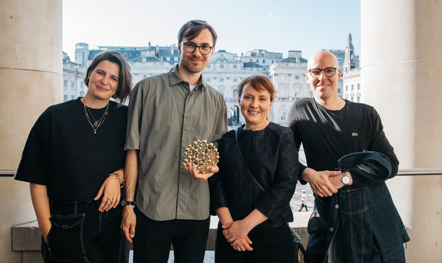 Photo of curators of the exhibition and Barbara Krzeska - deputy director of the Adam Mickiewicz Institute