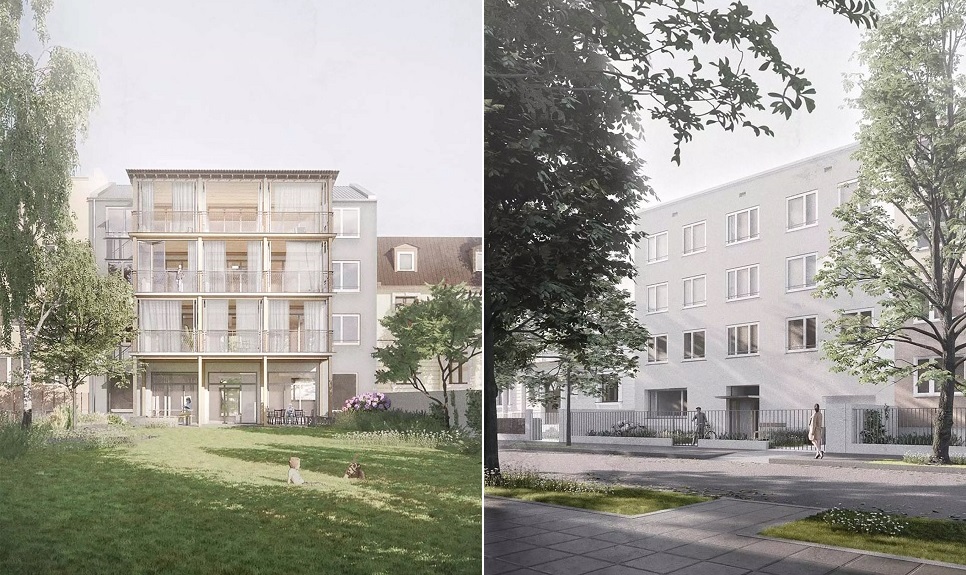 Visualization of a multi-family house in Old Mokotów