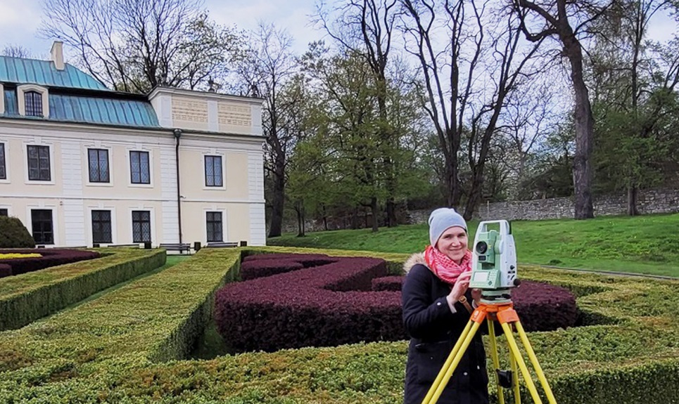 Photo of Ewa Świerczyńska, MSc Eng., during inventory works