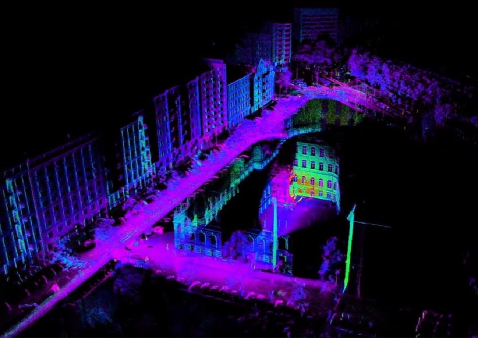 Graphics showing the Main Building of the Warsaw University of Technology in the image of a mobile platform