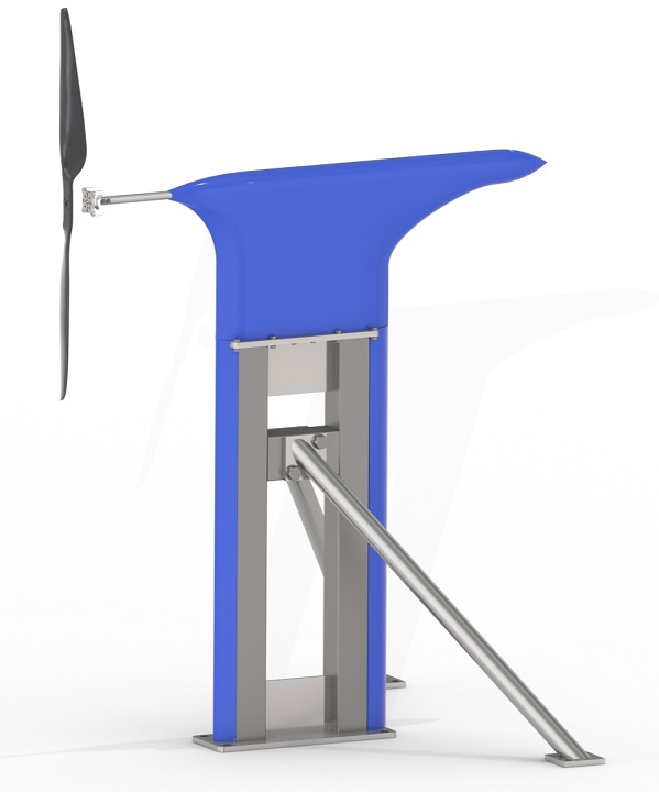 Visualisation of the dyno under construction by SAE AeroDesign 