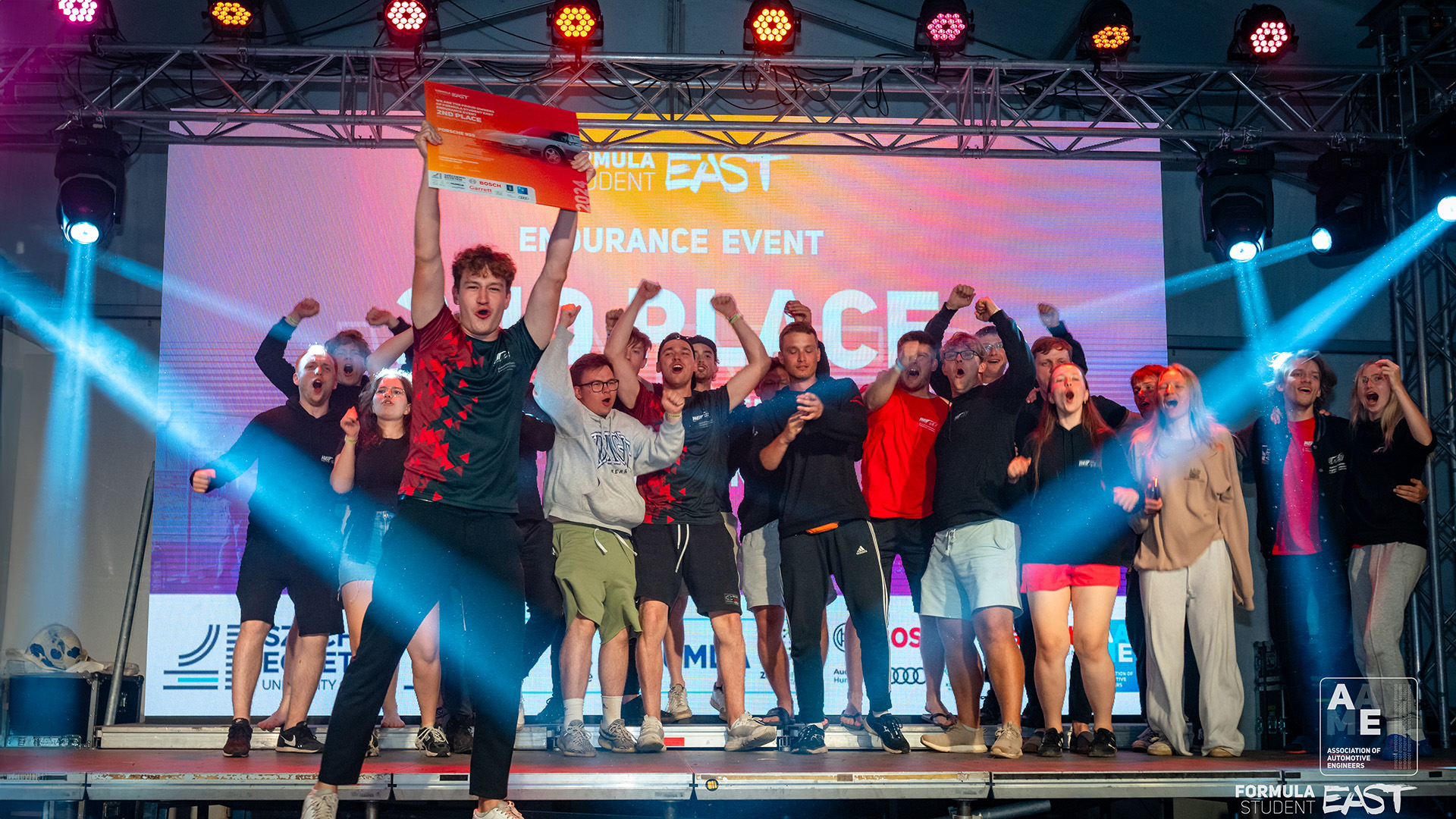 Joy from the second place in the Endurance event