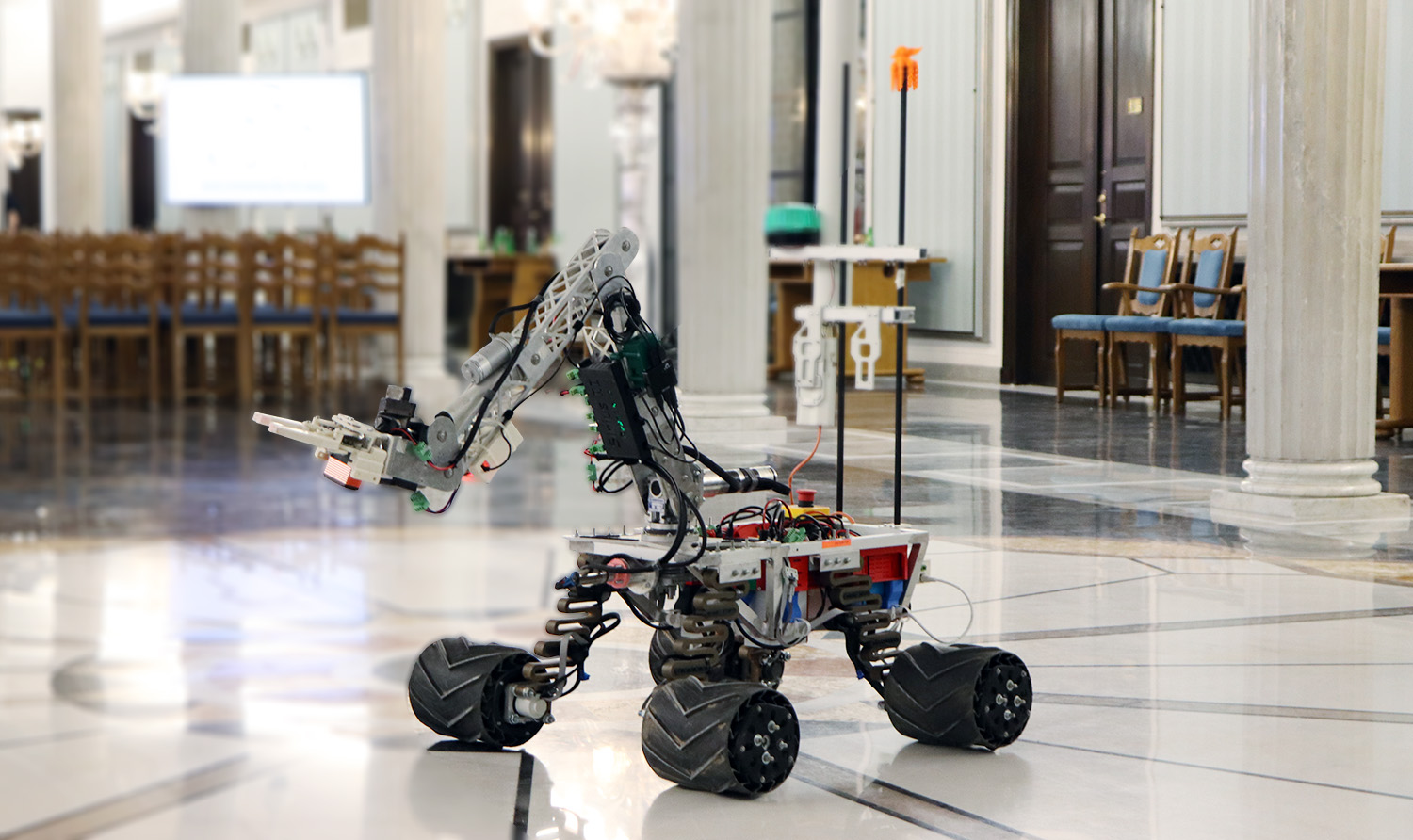 Photo of the Sirius II rover constructed by the Student Astronautical Club
