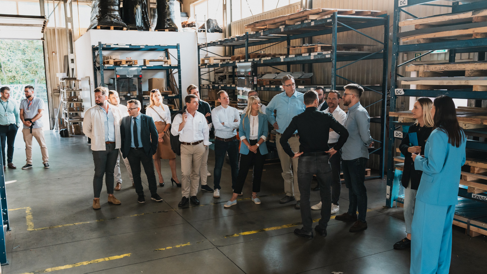 Members of the DIEGO team during a visit to the company where the demonstration installation is being developed