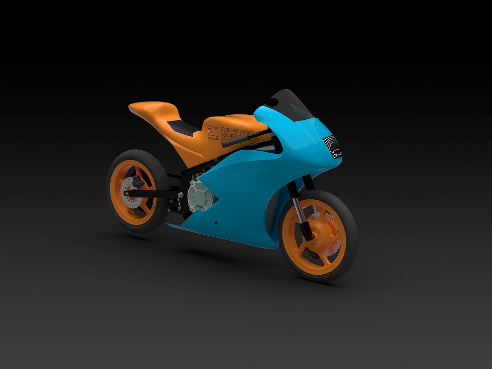 Visualisation of the PERUN motorcycle 