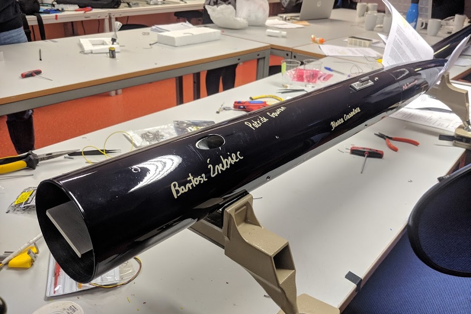 The rocket signed by Bartosz Źrebiec