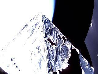Photograph of the deorbiting sail of PW-Sat2 taken on Saturday, February 20, 2021.