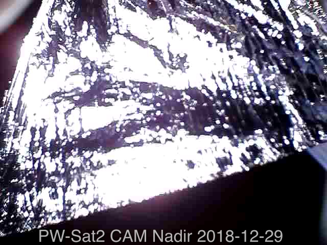 One of the first photos taken after the sail opened. The photo shows one of the sail’s quarters.