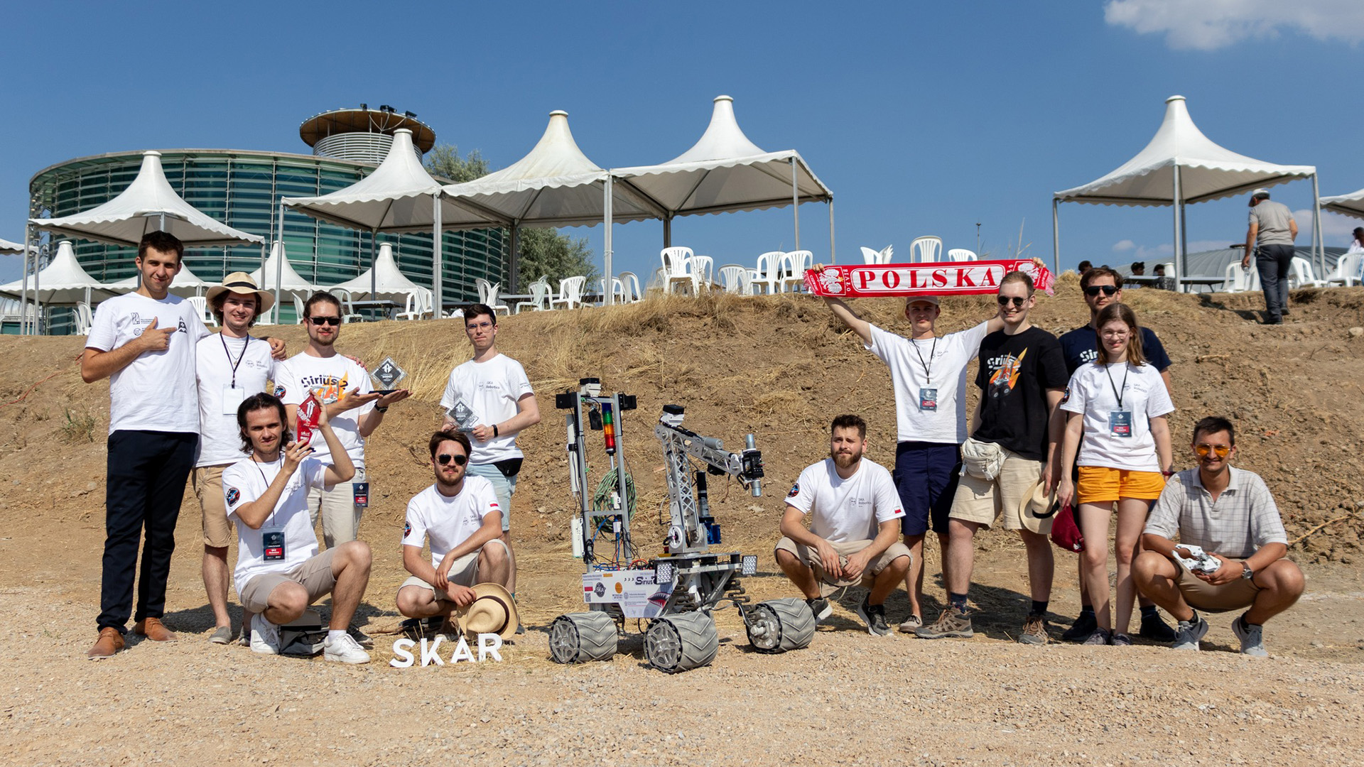SKA Robotics members during the competition Anatolian Rover Challenge