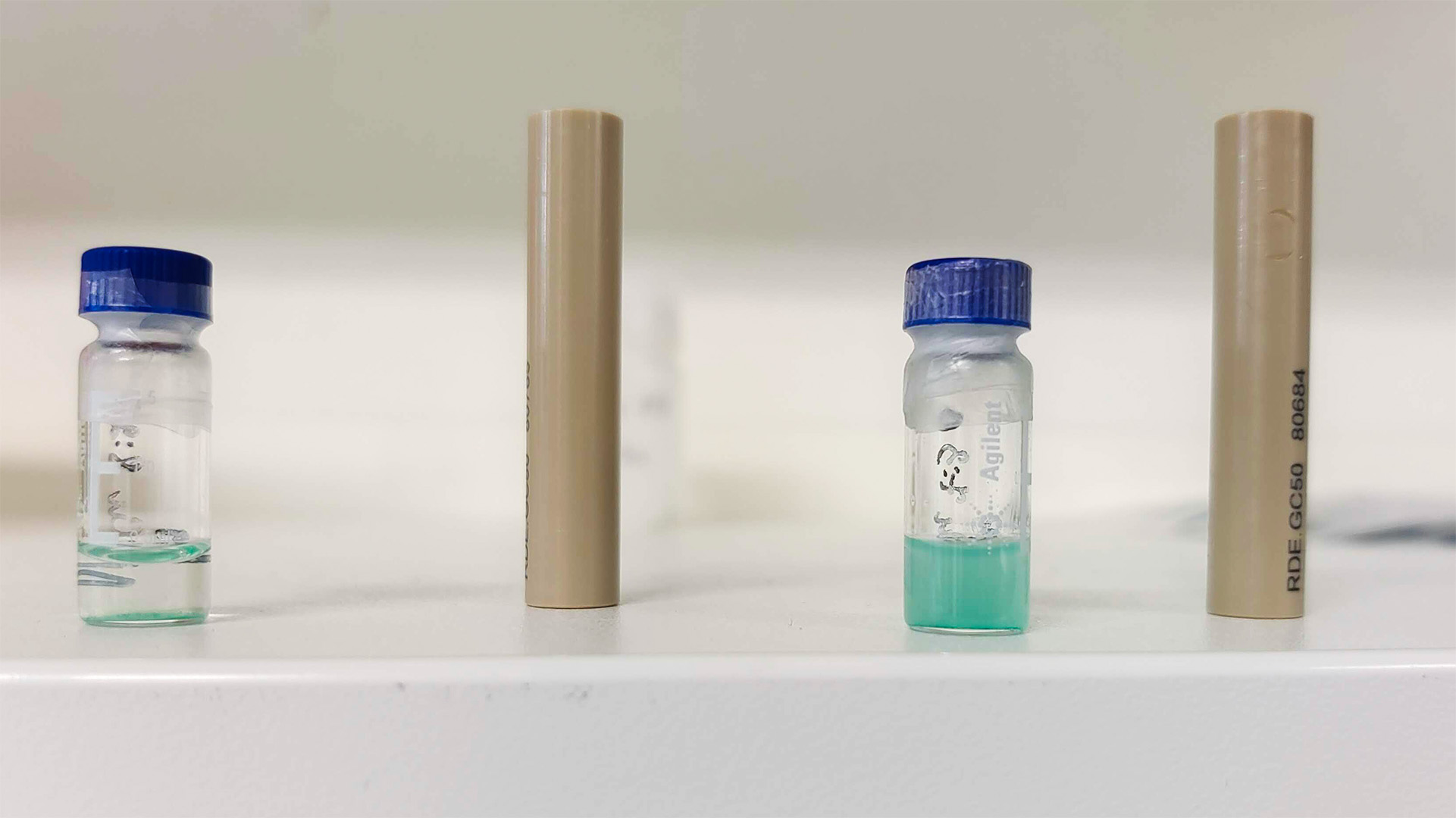 Test tubes analysed by Dr Marta Mazurkiewicz-Pawlicka