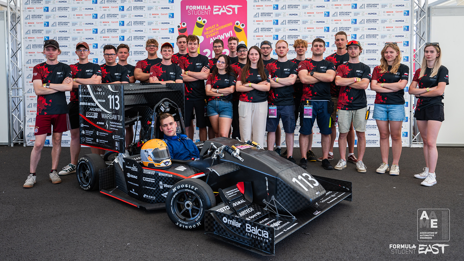 The WUT Racing team during the FS East competition in Hungary