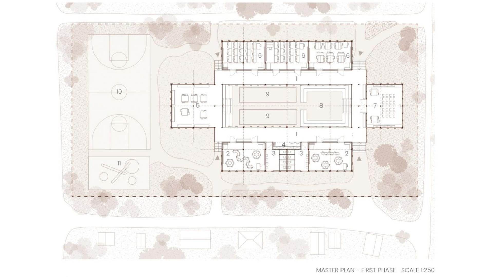 Winning project of the school designed by the WUT Faculty of Architecture students