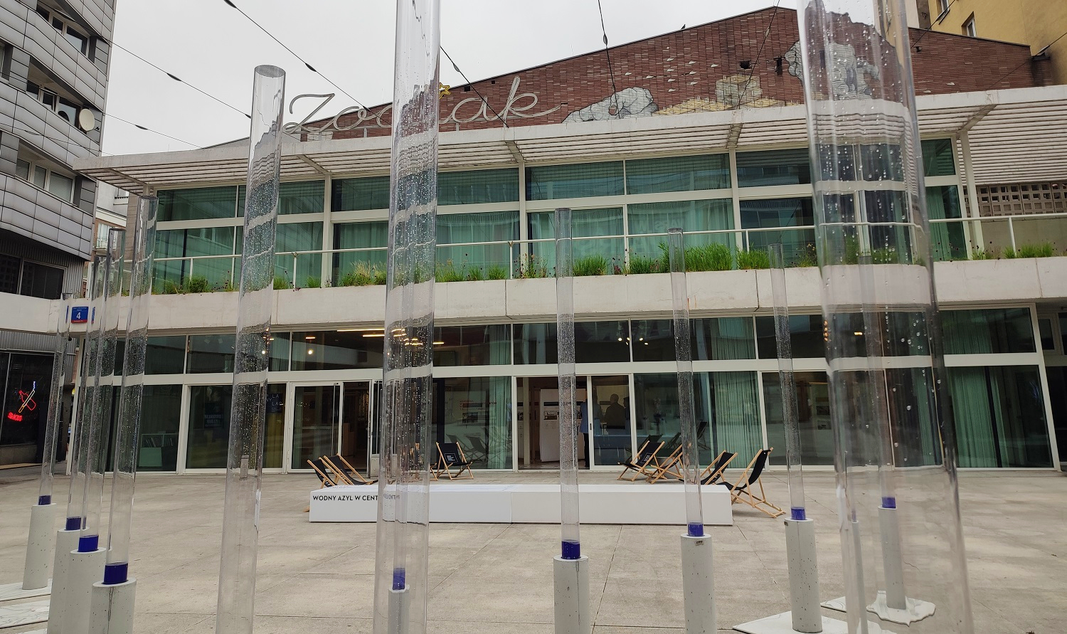 The "Water Asylum" installation after the rain