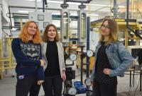 Olga, Justyna i Hania, Chemical and Process Engineering Student Research Group and EYEC organizers.