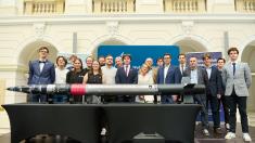 Twardowsky 2 Rocket with Its Creators and Representatives of WUT Authorities