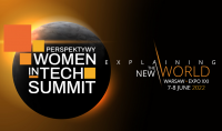 Graphics informing about Perspektywy Women in Tech Summit conference