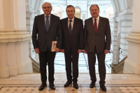 Photo of Prof. Włodzimierz Kurnik, Prof. Mychailo Zgurovsky and Prof. Krzysztof Zaremba