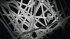 Nanofibre mat of polymer with catalyst immobilised on the fibres. Image taken with a transmission electron microscope (TEM).