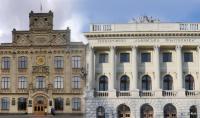 Photo of the buildings of the Kiev University of Technology and the Lviv University of Technology 