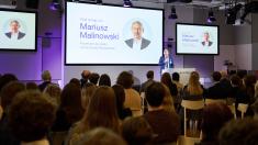 Vice-Rector for Research, Prof. Mariusz Malinowski, during his speech at the inauguration of the Google.org Cybersecurity Seminar program