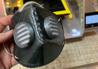 A mask printed by the BioMedical Engineering Laboratory team; photo: BioMedLab